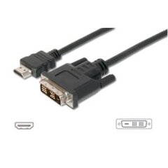 AK 639 HDMI cable type A male - DVI-D type A male 2m, цена и информация | Digitus Телевизоры и аксессуары | hansapost.ee