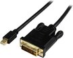 Mini DisplayPort-DVI Adapter Startech MDP2DVIMM6BS  Must 1,9 m цена и информация | Juhtmed ja kaablid | hansapost.ee