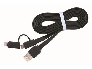Kaabel Gembird ( USB - Lightning Apple 8 pin + micro USB M-M 1,0m must) hind ja info | Gembird Kodumasinad | hansapost.ee