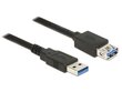 Delock Extension cable USB 3.0 Type-A male > USB 3.0 Type-A female 3m black цена и информация | Juhtmed ja kaablid | hansapost.ee