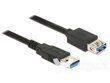 Delock Extension cable USB 3.0 Type-A male > USB 3.0 Type-A female 5m black цена и информация | Juhtmed ja kaablid | hansapost.ee