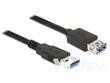 Delock Extension cable USB 3.0 Type-A male > USB 3.0 Type-A female 5m black price and information | Juhtmed ja kaablid | hansapost.ee