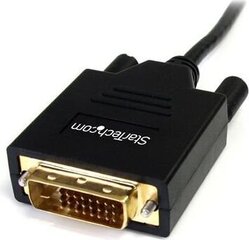 Mini DisplayPort-DVI Adapter Startech MDP2DVIMM6   (1,8 m) Must 1.8 m hind ja info | Juhtmed ja kaablid | hansapost.ee