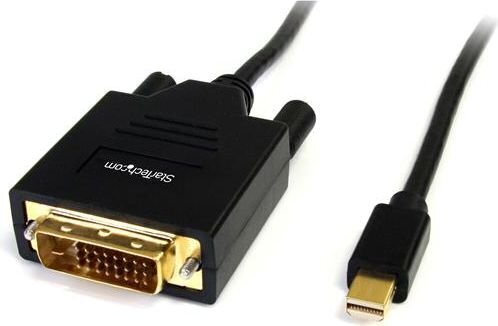 Mini DisplayPort-DVI Adapter Startech MDP2DVIMM6   (1,8 m) Must 1.8 m цена и информация | Juhtmed ja kaablid | hansapost.ee