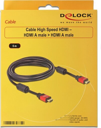 Delock 84335, HDMI, 5 m цена и информация | Juhtmed ja kaablid | hansapost.ee