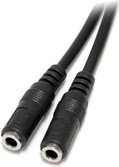 Audiopistik 3,5 mm Startech MUY1MFFS   Must 0,2 m hind ja info | Juhtmed ja kaablid | hansapost.ee