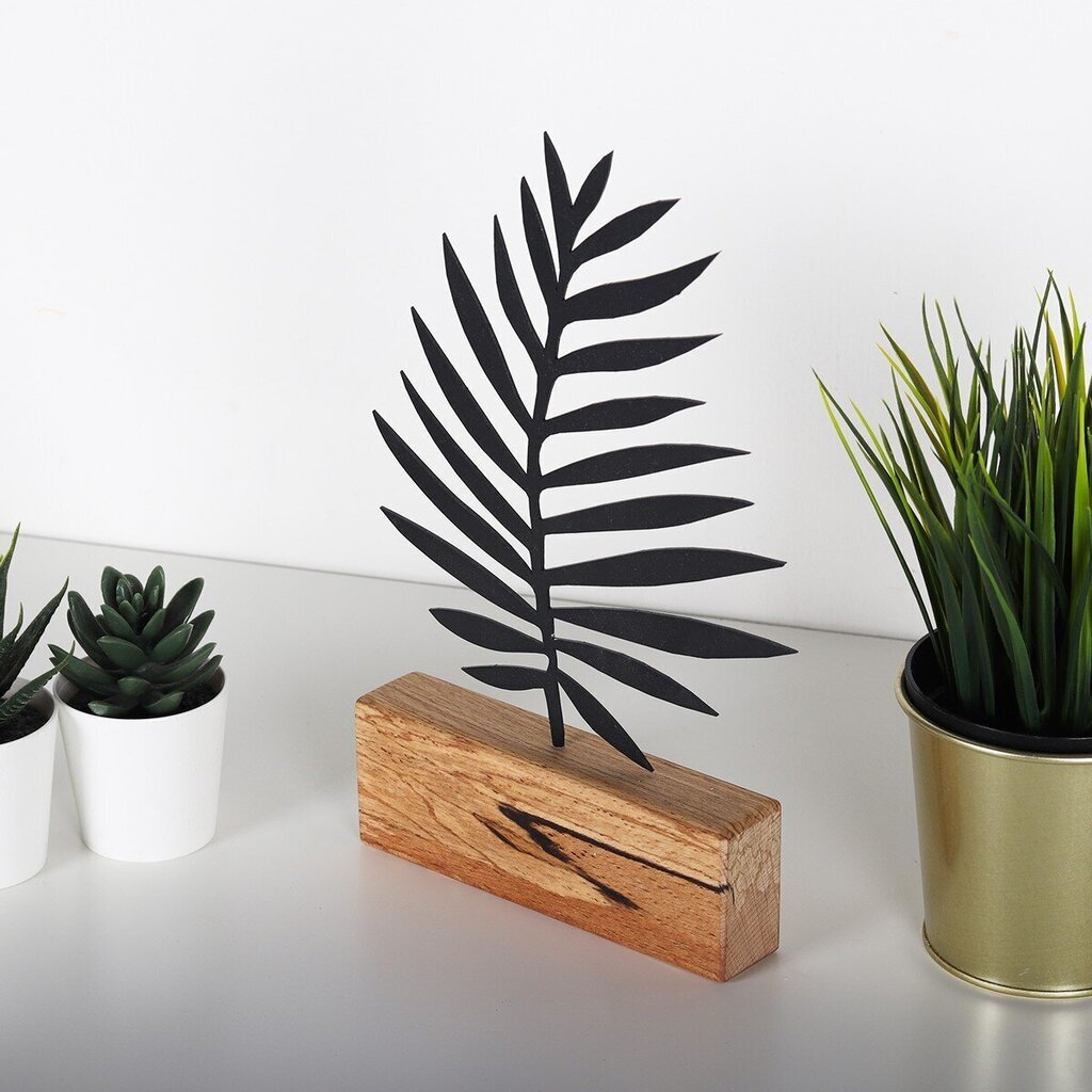 Dekoratiivne kujuke Palm Leaf Black цена и информация | Sisustuselemendid | hansapost.ee