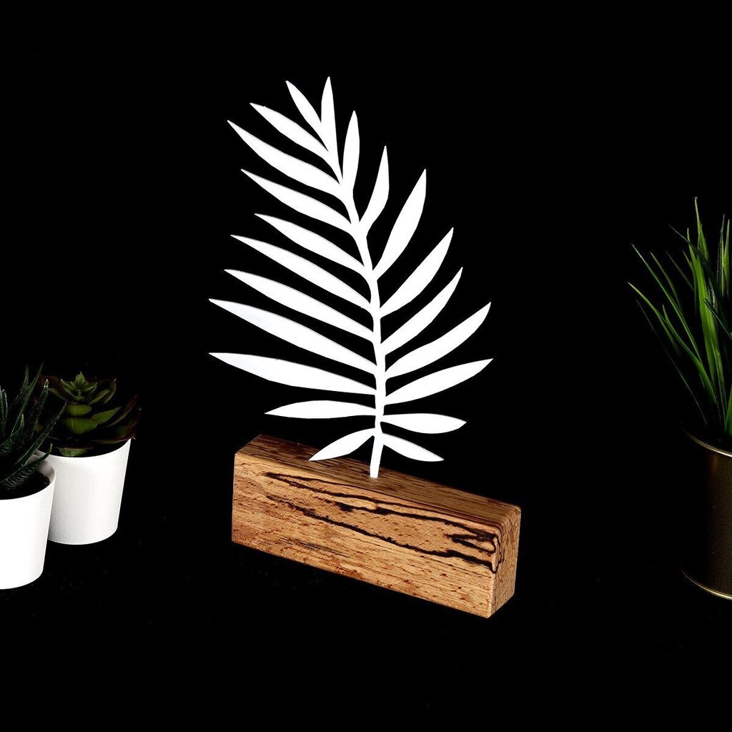 Dekoratiivne kuju Palm Leaf White hind ja info | Sisustuselemendid | hansapost.ee