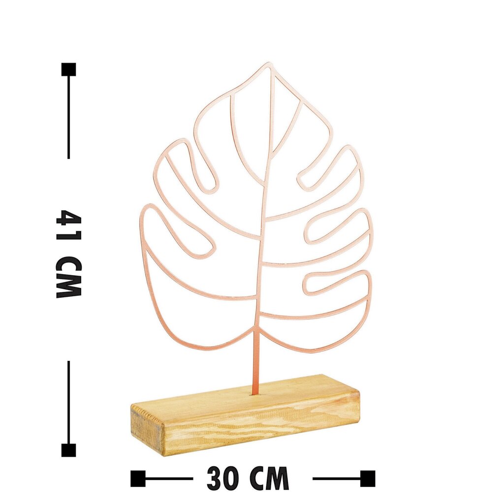 Dekoratiivne kuju Large Leaf Copper hind ja info | Sisustuselemendid | hansapost.ee