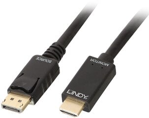 Lindy 36923, DP/HDMI, 3 м цена и информация | Кабели и провода | hansapost.ee
