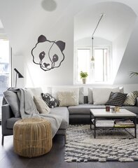 Metallist seinadekoratsioon Panda, 50x50 cm hind ja info | Sisustuselemendid | hansapost.ee