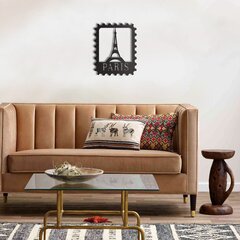 Metallist seinadekoratsioon Paris Stamp, 30x37 cm цена и информация | Детали интерьера | hansapost.ee