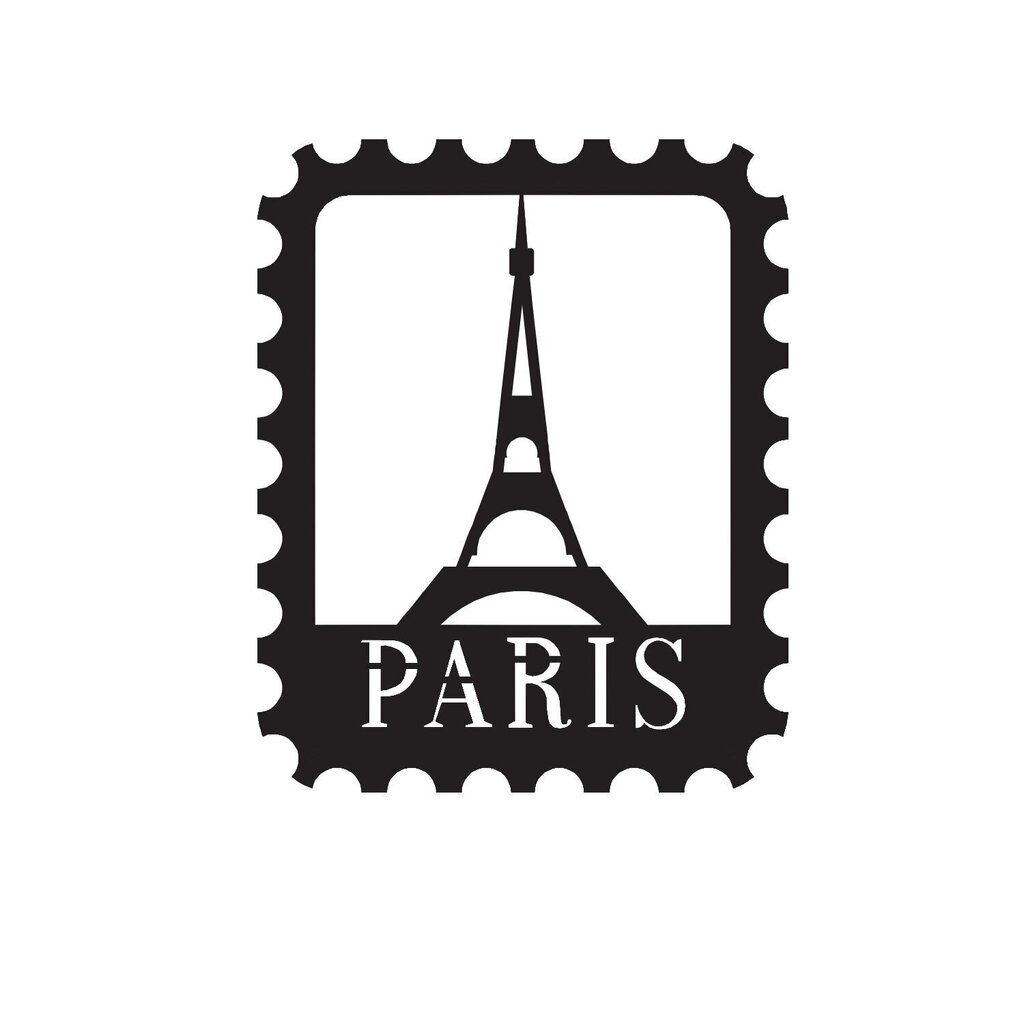 Metallist seinadekoratsioon Paris Stamp, 30x37 cm цена и информация | Sisustuselemendid | hansapost.ee