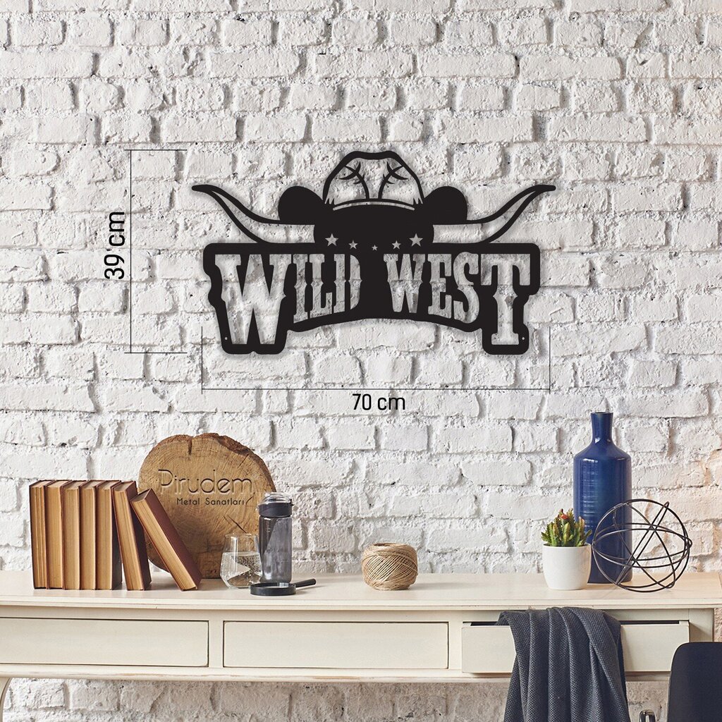 Metallist seinadekoratsioon Wild West цена и информация | Sisustuselemendid | hansapost.ee