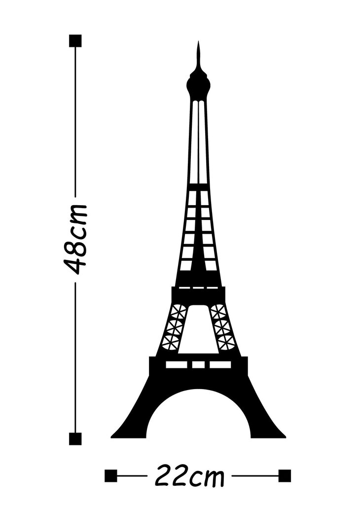 Metallist seinadekoratsioon Eiffel Tower hind ja info | Sisustuselemendid | hansapost.ee