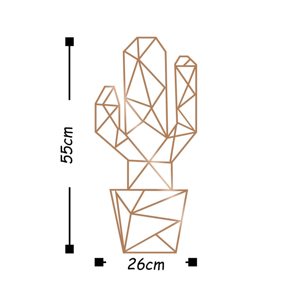 Metallist seinadekoratsioon Cactus цена и информация | Sisustuselemendid | hansapost.ee