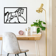 Металлическая декорация на стену Horse, 49x34 см цена и информация | Детали интерьера | hansapost.ee