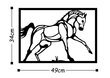 Metallist seinakaunistus Horse, 49x34 cm цена и информация | Sisustuselemendid | hansapost.ee
