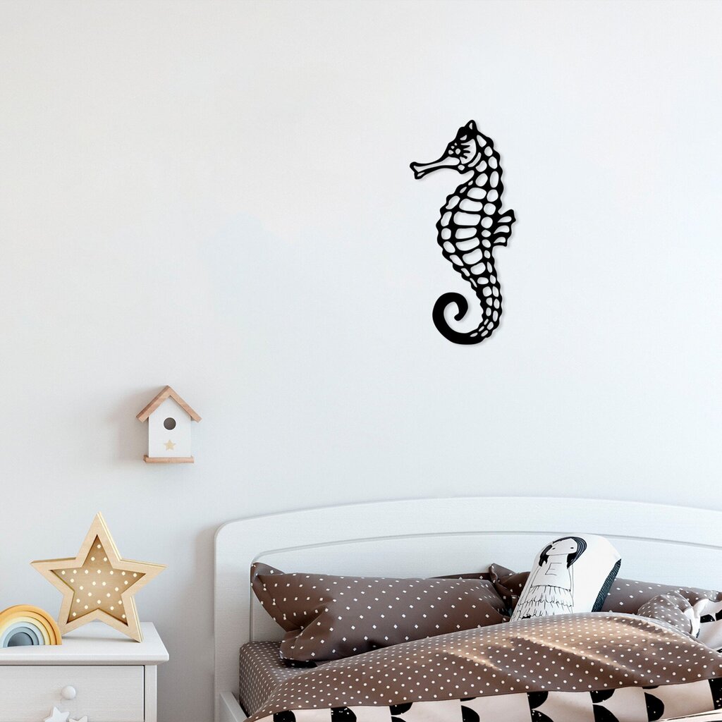 Metallist seinadekoratsioon Seahorse, 25x53 cm цена и информация | Sisustuselemendid | hansapost.ee