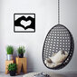 Metallist seinakaunistus Love Black, 50x44 cm hind ja info | Sisustuselemendid | hansapost.ee