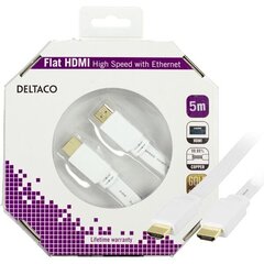 DELTACO HDMI-1050H-K, lame HDMI kaabel, 5m hind ja info | Juhtmed ja kaablid | hansapost.ee