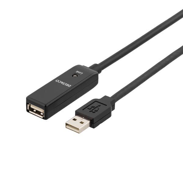 Deltaco, USB-A, 15 m цена и информация | Juhtmed ja kaablid | hansapost.ee