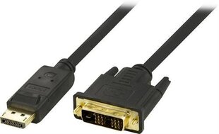 Deltaco DP-2010, DisplayPort, DVI, 1м цена и информация | Кабели и провода | hansapost.ee