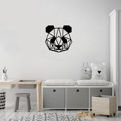 Metallist seinadekoratsioon Panda Black, 50x50 cm hind ja info | Sisustuselemendid | hansapost.ee