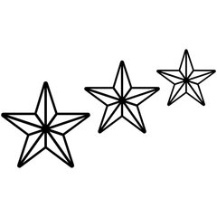 Metallist seinadekoratsioon Stars, 80x44 cm hind ja info | Sisustuselemendid | hansapost.ee