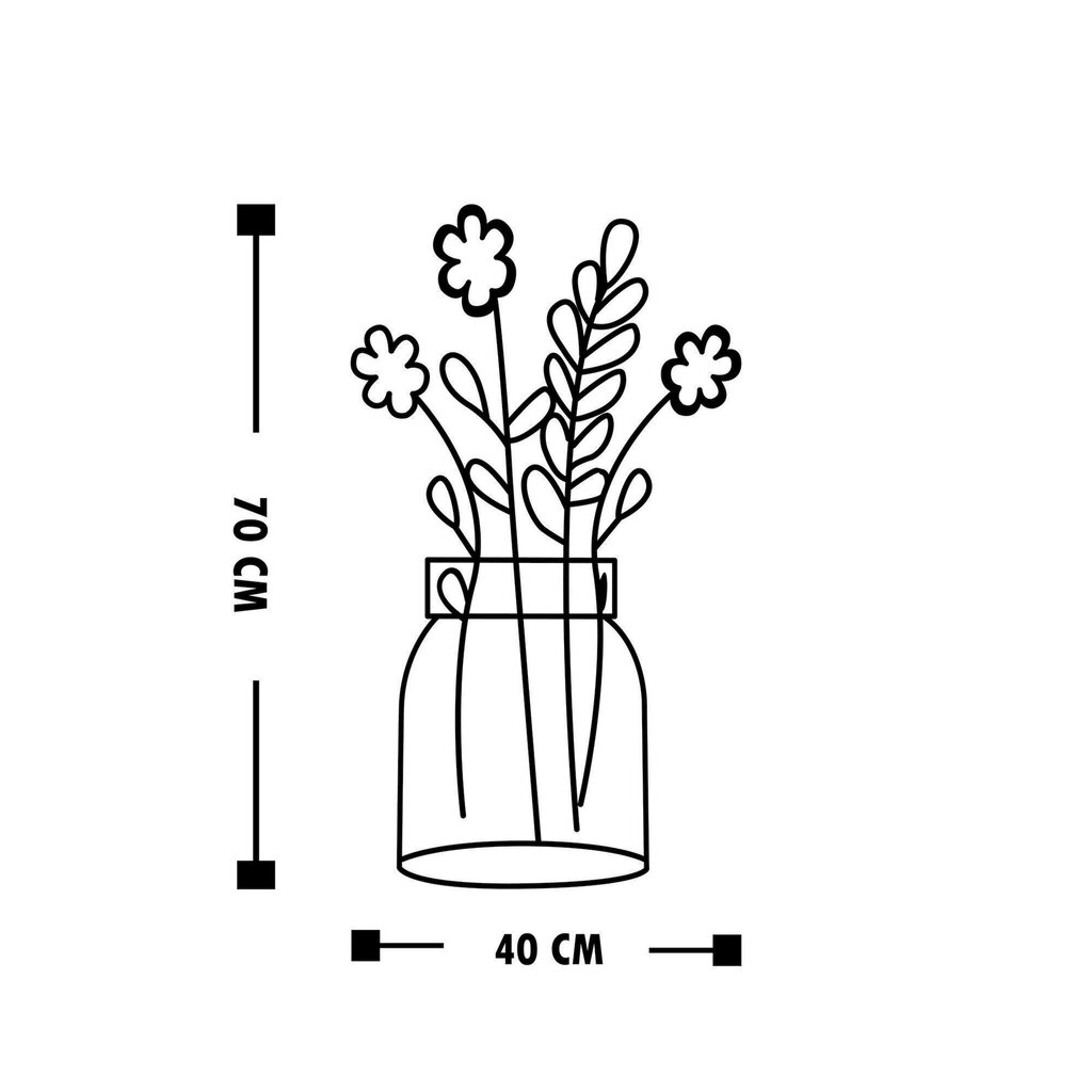 Металлическая декорация на стену Flower 7 цена | hansapost.ee