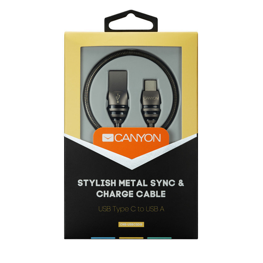 Canyon, USB-C/USB-A, 1 m цена и информация | Juhtmed ja kaablid | hansapost.ee