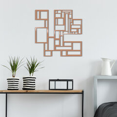 Metallist seinadekoratsioon Squares Copper, 50x50 cm hind ja info | Sisustuselemendid | hansapost.ee
