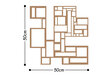 Metallist seinadekoratsioon Squares Copper, 50x50 cm hind ja info | Sisustuselemendid | hansapost.ee