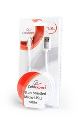 Cablexpert Cotton Braided Micro-USB Cabl hind ja info | Juhtmed ja kaablid | hansapost.ee