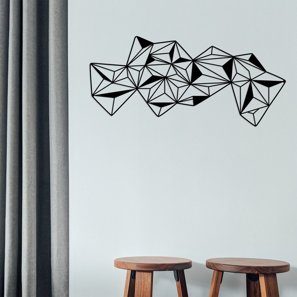 Metallist seinakaunistus Geometry 3, 115x53 cm цена и информация | Sisustuselemendid | hansapost.ee