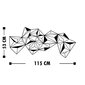 Metallist seinakaunistus Geometry 3, 115x53 cm цена и информация | Sisustuselemendid | hansapost.ee