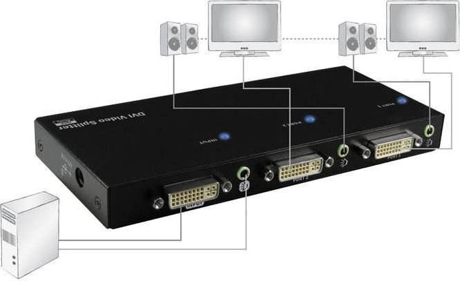 Splitter DIGITUS DS-41211 hind ja info | USB adapterid ja jagajad | hansapost.ee