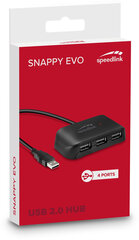 Speedlink USB hub Snappy Evo USB 2.0 4-порта (SL-140004) цена и информация | Кабели и провода | hansapost.ee