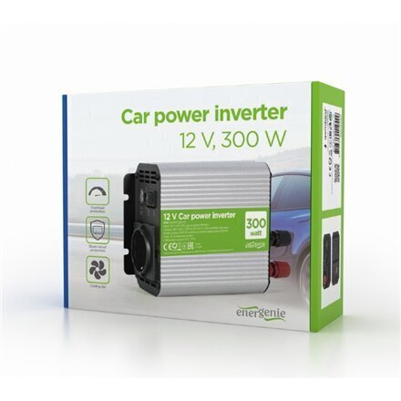 Auto toiteinverter 12V 300W Gembird : EG-PWC300-01 hind ja info | Juhtmed ja kaablid | hansapost.ee