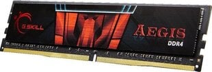 G.Skill Aegis DDR4, 8GB, 3000MHz, CL16 (F4-3000C16S-8GISB) цена и информация | Объём памяти | hansapost.ee