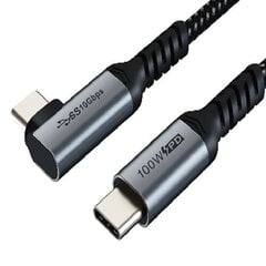 Kабели USB3.1, USB-C - USB-C, 10Gbps, 100W, 20V/ 5A, 4K/ 60HZ, 1m цена и информация | Кабели и провода | hansapost.ee