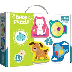 Pusle komplekt Trefl Baby 4in1 Lemmikloomad, 4x2-osaline hind ja info | Beebide mänguasjad | hansapost.ee