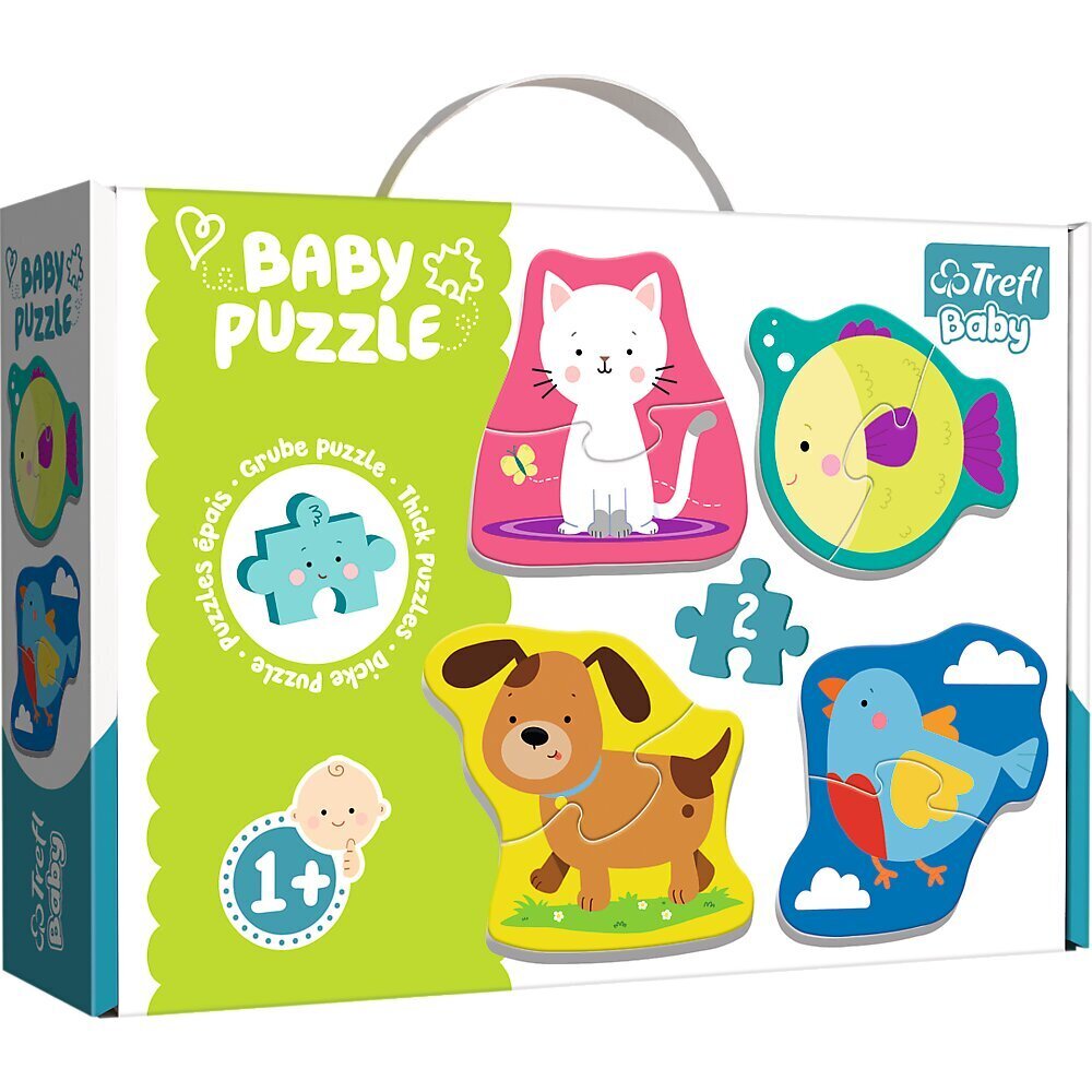 Pusle komplekt Trefl Baby 4in1 Lemmikloomad, 4x2-osaline hind ja info | Beebide mänguasjad | hansapost.ee