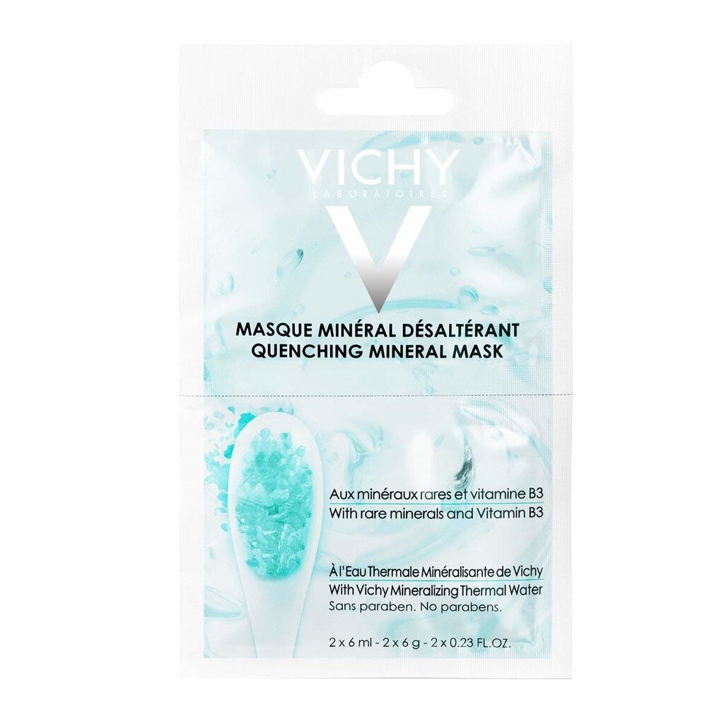 Niisutav näomask Vichy Quenching Mineral 2 x 6 ml цена и информация | Näomaskid ja silmamaskid | hansapost.ee