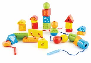 Вдеваемые деревянные колодки Hape, E1019 цена и информация | Игрушки для малышей | hansapost.ee