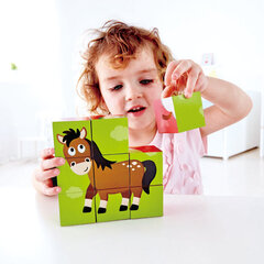 Деревянная головоломка-колодки Животные фермы Hape, E1618A цена и информация | Игрушки для малышей | hansapost.ee