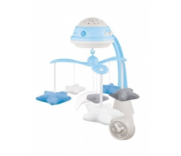 Muusikaline karussell projektori ja pehmete mänguasjadega Canpol Babies 3in1, sinine, 75/100 цена и информация | Beebide mänguasjad | hansapost.ee