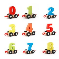 Hariv puidust pusle "Rong numbritega" hind ja info | Beebide mänguasjad | hansapost.ee