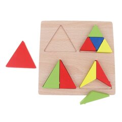Puidust pusle geomeetriliste kujunditega "Kolmnurgad" hind ja info | Beebide mänguasjad | hansapost.ee
