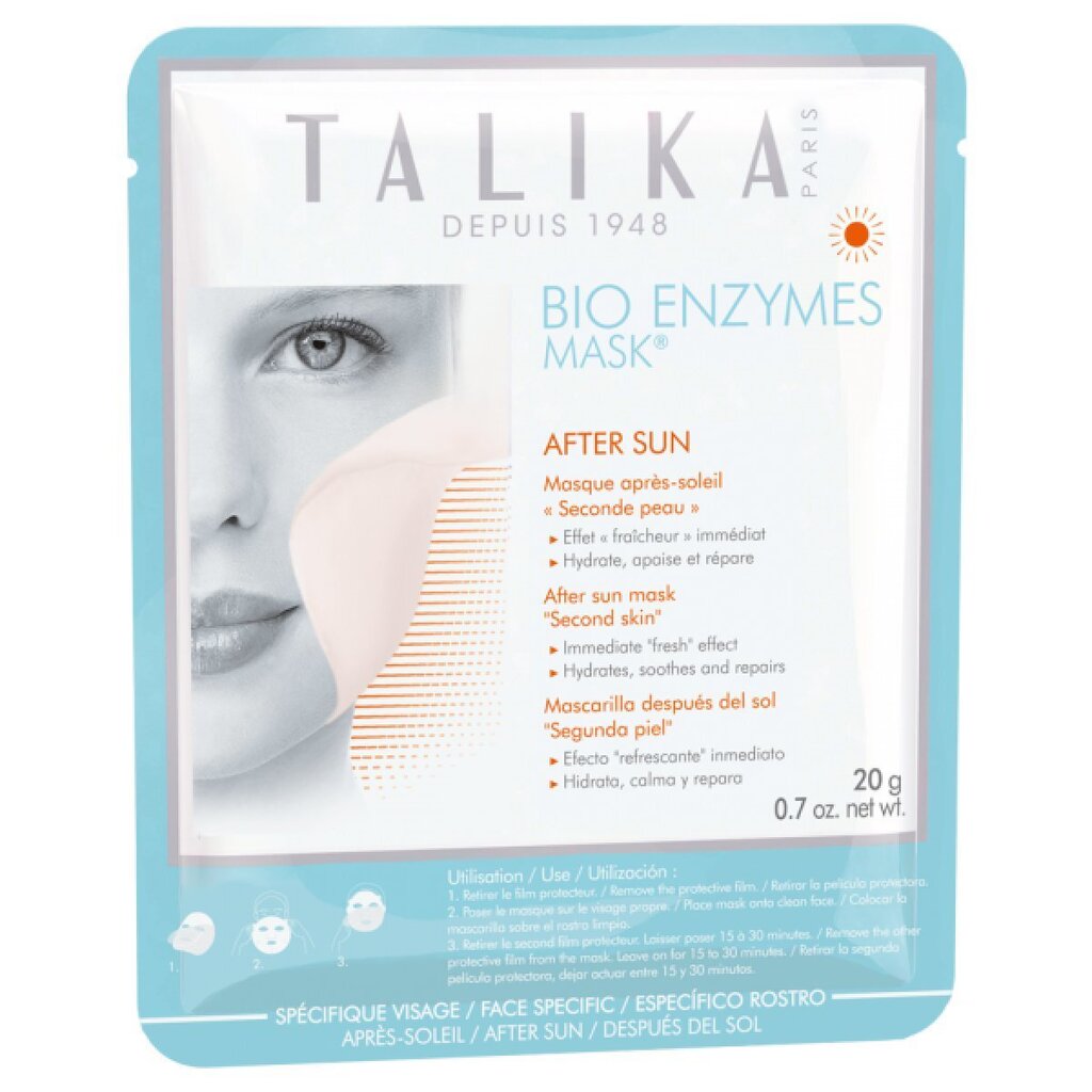 Päevitamisjärgne näomask Talika Bio Enzymes After-Sun 20 g цена и информация | Näomaskid ja silmamaskid | hansapost.ee